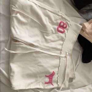 Pink Victoria secret white wise leg capris